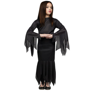 Fun World Girls Morticia Child Costume, Small