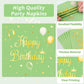 100 Pcs Sage Green Birthday Party Supplies Olive Green Gold Paper Plates Napkins Forks Tableware Set Disposable Greenery Happy B
