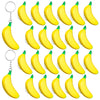 LBSXQGS 24Pcs Banana Keychains Stress Toy  Mini Banana Relief Toy  PU Banana Toy for Stress Relief Kids mature-themeds Birthday Party Favors School Supplies