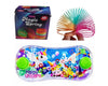 ZOKCY 2 in 1 (1 Rainbow Magic Spring Toy + 1 Transparent Water Ring Game) for Kids/Rainbow Spring Fun Activity Stress Relief Toy