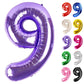 Purple Number 9 Balloon 40 Inch, 9 Balloon Number, 9Th Birthday Decorations, Purple Party Supplies For Boys Girls