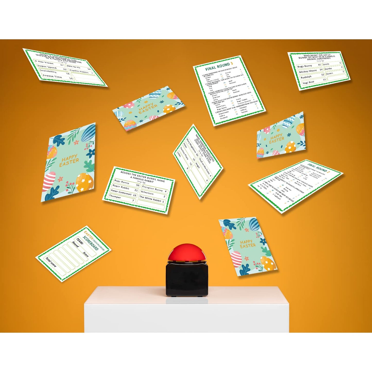 Happy Easter Day Friendly Feud Game Set, Easter Day Party Game Supplies, Easter Day Games for Adults and Teens, Feud Quiz, Famil