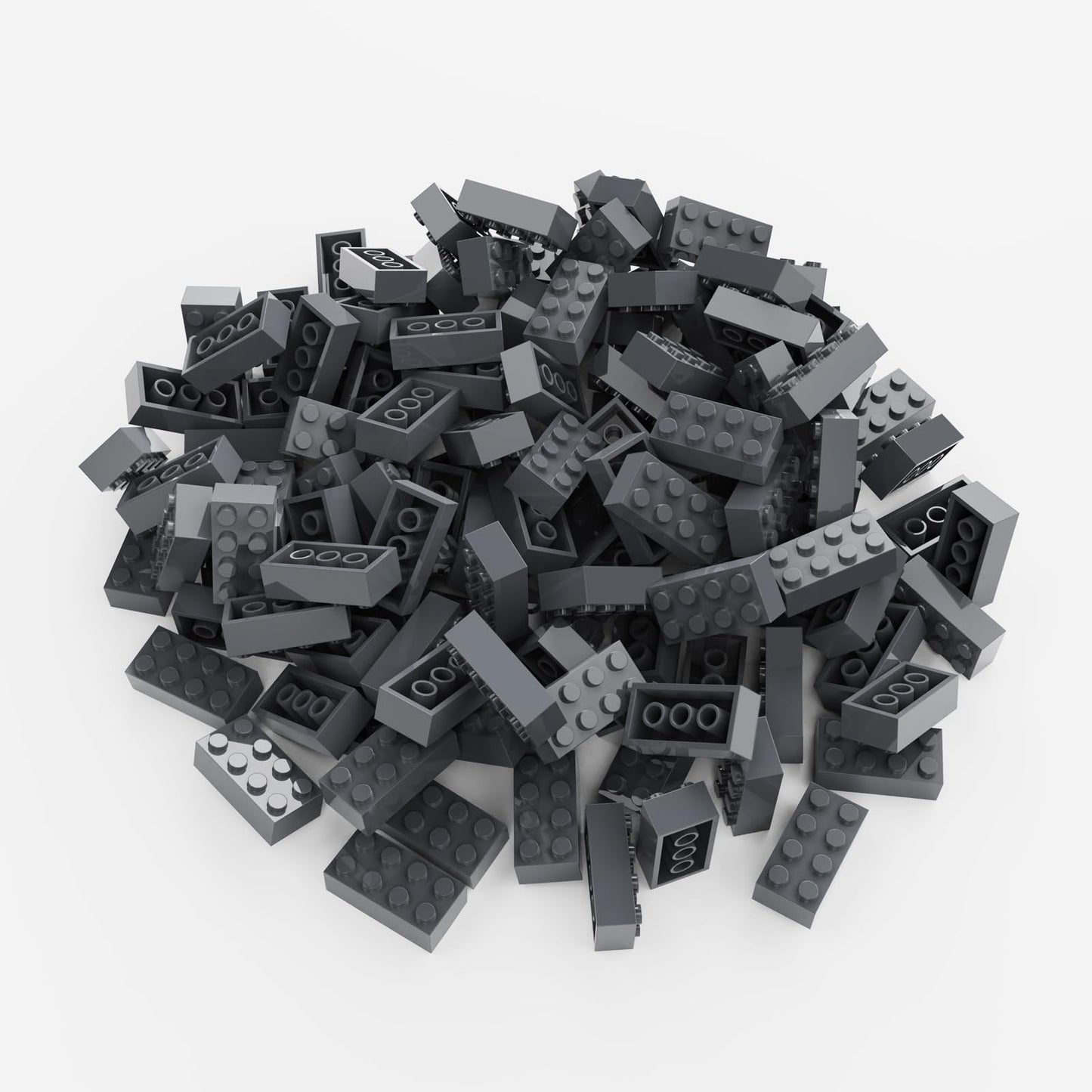 Classic Building Bricks 100 Pieces 2X4 Gray Deep, Classic Brick Block Parts And Pieces 3001, Compatible With Lego, Age 6+ Creati