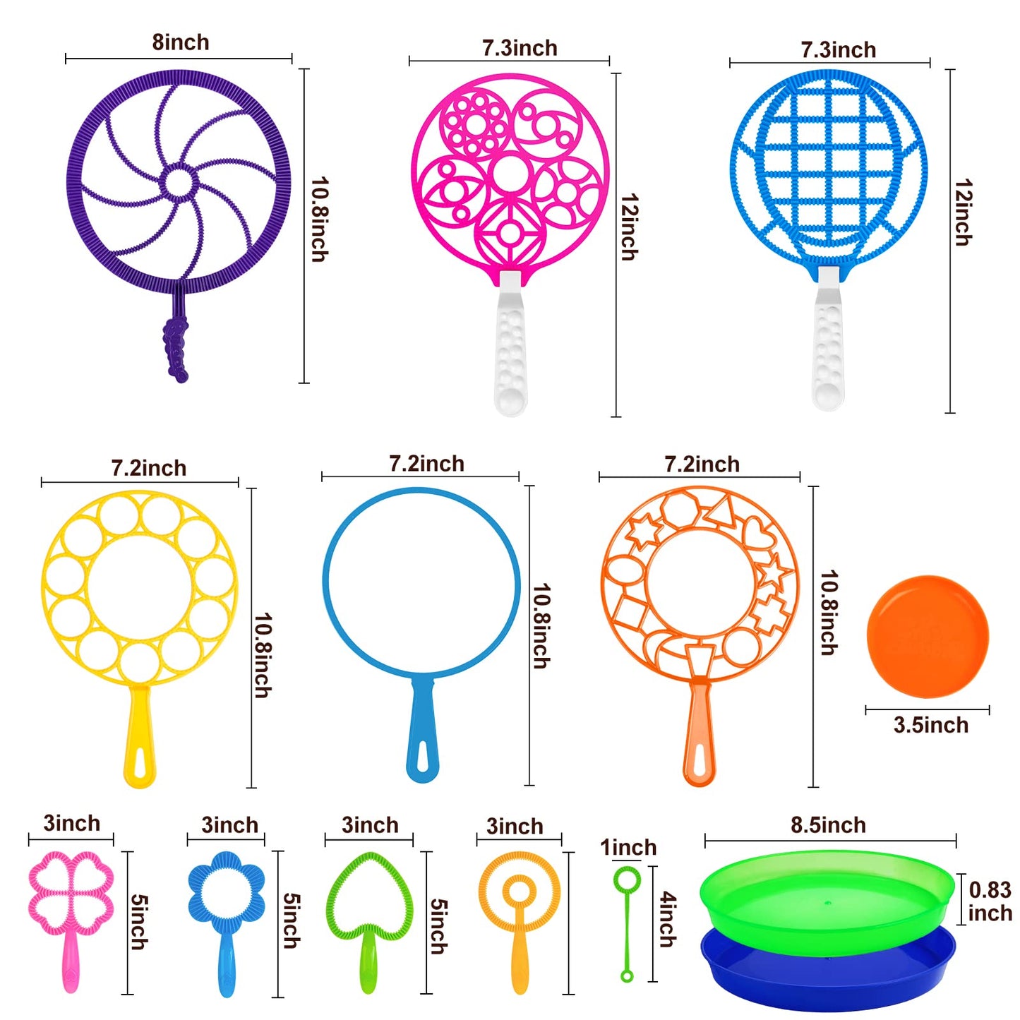 Roberly Bubble Wands Set Toys Bulk Funny Big Giant Large Bubble Making Maker with Tray for Kids mature-themed Summer Outdoor Playtime Activity Party Favors Gifts Birthday Games