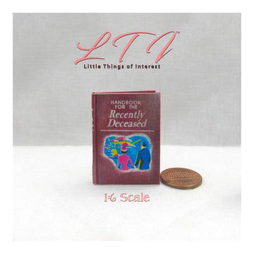 Handbook For The Recently Deceased Readable Miniature 1:6 Scale Dollhouse Book 12 Inch Figure Playscale Action Figure Fashion Do