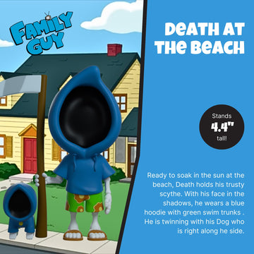 You Tooz Family Guy Death At The Beach, 4.4'' Inch Vinyl Figure, High-End Collectible Vinyl Family Guy Death Figure By Family Guy Collection, Blue,Green,Red