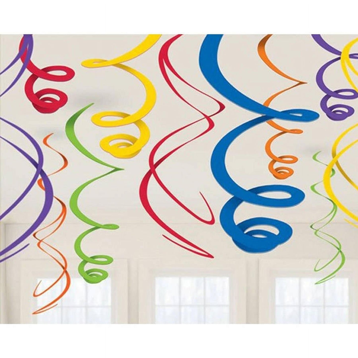 Amscan Party Hanging Swirls | Rainbow | Party Decor