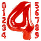 Number Balloon 40 Inch Red 4 Balloon, New Years 2024 Graduation Decorations, Number 4 14 24 40 44 45 Large Balloon Birthday Part