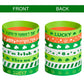 TUPARKA 35 Pieces St Patrick Bracelets Rubber Clover Irish Bracelet Silicone Bracelet for Party Favors School Children Gifts Sup