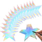 120 Pieces Iridescent Stars Cutouts Double Printed Star Cutout Aluminum Foil Paper Star Confetti Cutouts 6 Inch Large Glitter St
