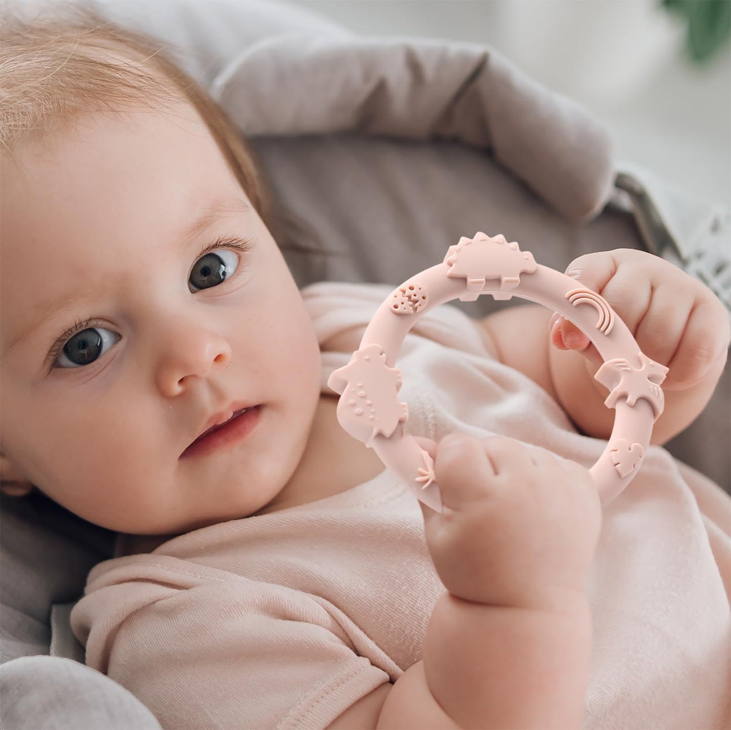 Yiveko Silicone Teethers For Babies 0-6 6-12 Months Teething Toys For Infants Baby Chew Toys For Sucking Needs Baby Teething Rin