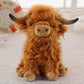 Scottish Highland Cow Plush, Cute Realistic Cow Stuffed Animals Soft Farm Plushie Toy, Highland Cow Accompany Plush Toy Birthday
