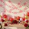 Hahafelt 2 Pcs 19.7 ft Valentine Decoration Love Letter Garland Felt Love Heart Envelope Hanging Banner 6 Ft for Mantel Romantic