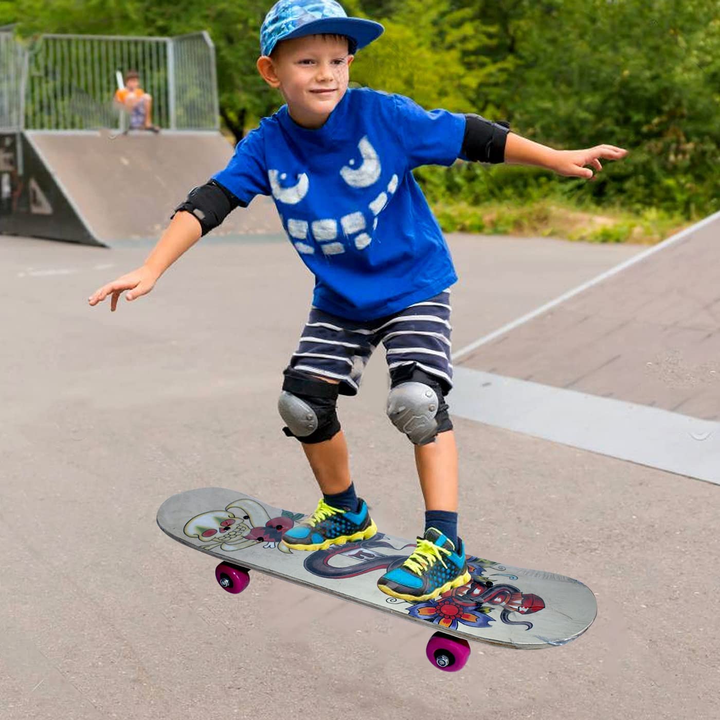 BOXO 23?inches Skateboard for Beginners Learners Boys & Girls
