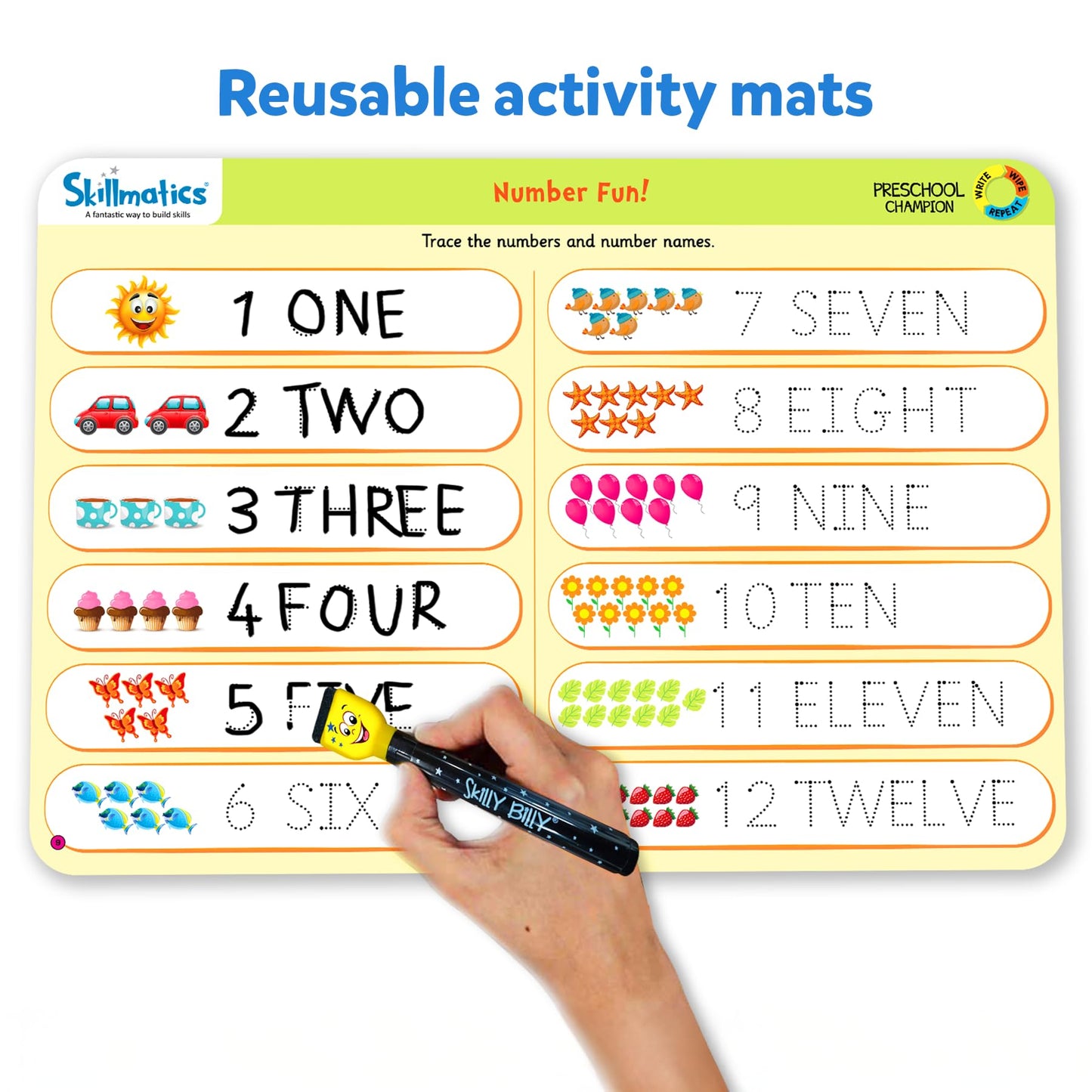 Skillmatics Preschool Champion Educational Toy, Fun Learning Game, Multicolor, 29.6 x 41 x 3 cm, Model SKILL03PCB, Ages 3-6