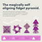 Speks Geode Pyramid - Magnetic Fidget Toy For Adults & Teens 14+ | Sensory Gadget For Stress Relief, Office Desk Toy Present, Christmas Gift, Holiday Stocking Stuffer | 12-Piece Set - Quartz