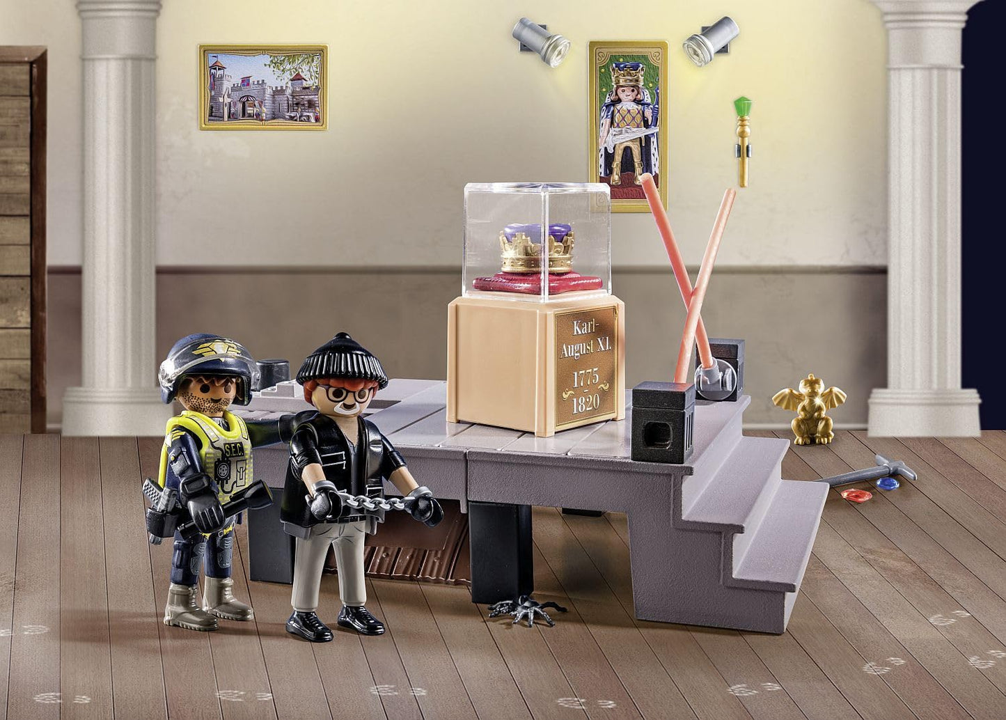 Playmobil Advent Calendar - Police Museum Theft, One Size, Multicolor, Model 71347, Plastic