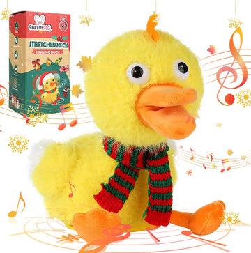 Swtoipig Singing Dancing Duck, Quacking Duck, Body Shaking, Plush Duck Toy Musical English Songs Singing Animated Twisting Gifts