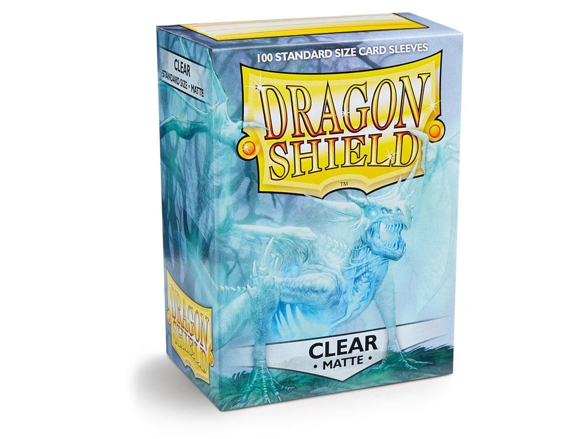 Dragon Shield Card Sleeve, Matte, Clear, 100Ct (Polypropylene), For 63X88 Mm Cards, Superior Handling, Pvc-Free, Archival Safe,