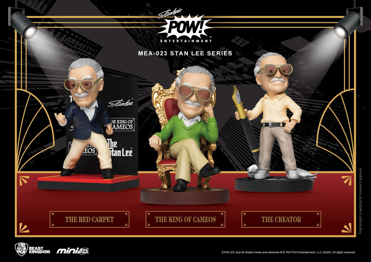 Beast Kingdom Stan Lee Series Mea-023 3-Piece Mini Egg Attack Action Figure Set, Multicolor