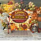 Gobble Till You Wobble Banner Backdrop 6x4FT Fall Maple Leaves Pumpkin Turkey Friendsgiving Photography Background Funny Rustic