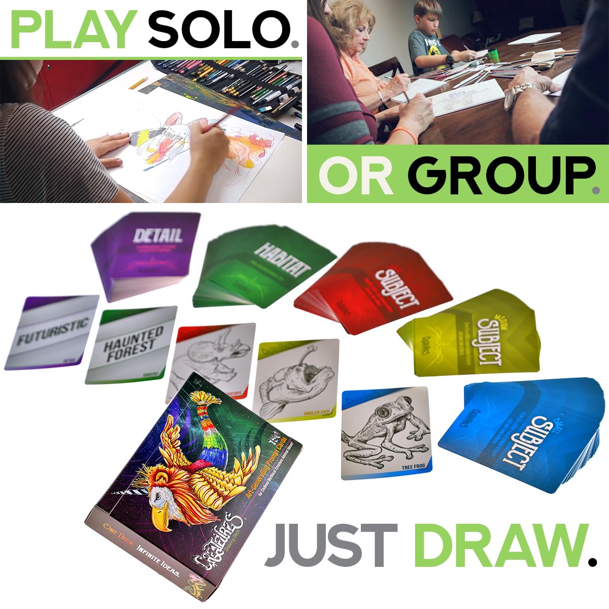 Mythical Creatures Drawing Art Prompts For Kids To Sketch Funny Animals Together! 150 Prompt Cards, Millions Of Weird Ideas. Creative Games For Tweens, Teachers, Teens, Family Fun Artsy Imaginations!