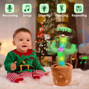 Homily Dancing Talking Cactus Toys For Baby Toys, Singing Mimicking Recording Repeating What You Say Of Boys Girls -Volume Contr