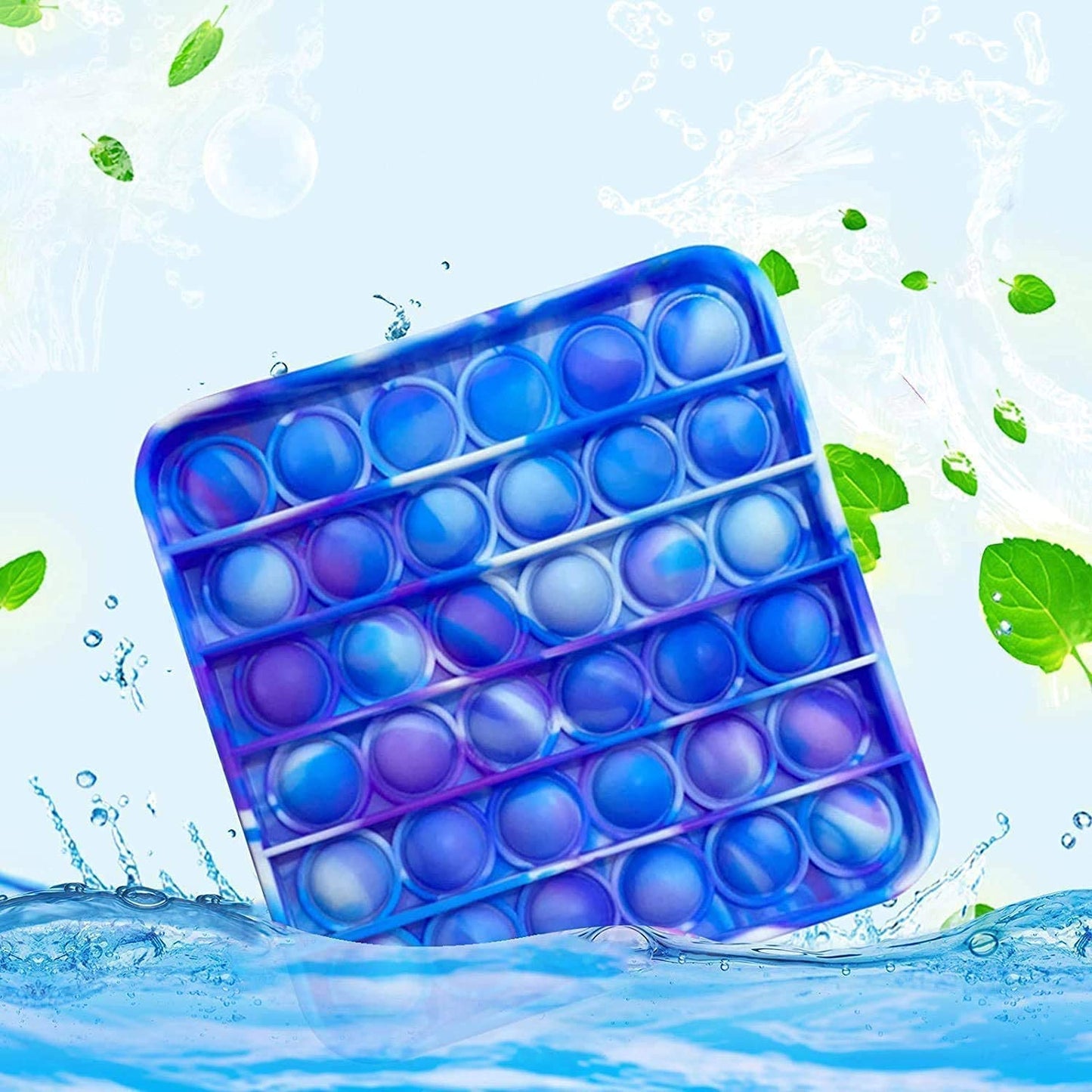 10Pcs Random Silicone Tie-Dye Push Pop Bubble Fidget Toy, Autism Special Needs Stress Reliever, Squeeze Sensory Tools To Relieve