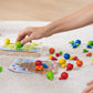 Plantoys Creative Wooden Peg Board With 3 Double Sided Cards (5399) | Sustainably Made From Rubberwood And Non-Toxic Paints And