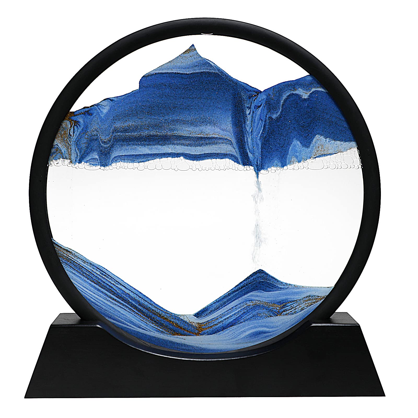 SECERTMU Dynamic Sand Pictures, Amazing Moving Sand Art, Glass 3D Deep Sea Sandscapes Art Decorate,Relaxing Relieve Depression f