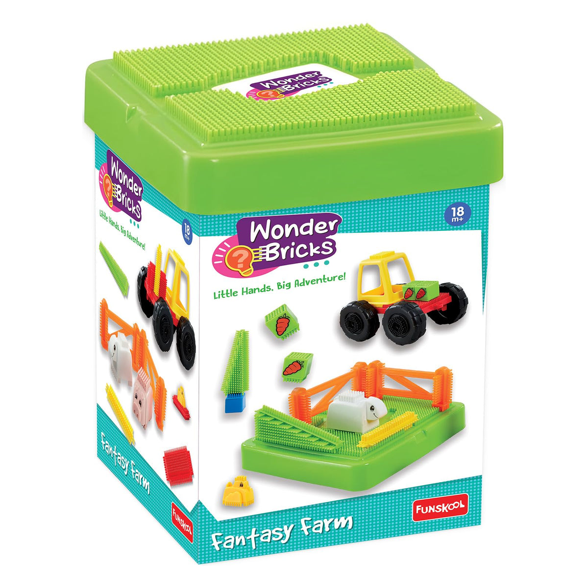 FunskoolFantasy Farm,Educational,19 Pieces,Construction,For 18 Months Old Kids And Above,Toy