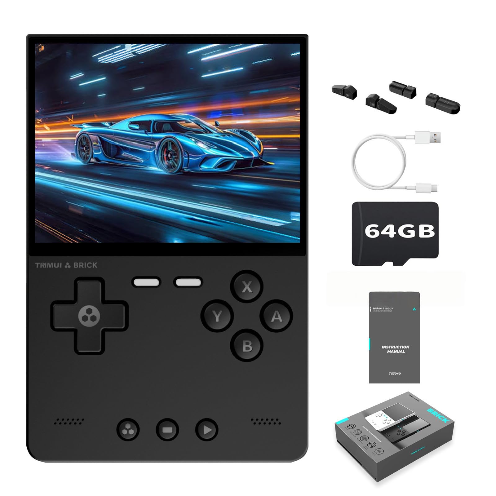 Trimui Brick Retro Handheld Portable Retro Gaming WiFi Multiplayer 159g Lightweight Retro Emulator with RGB Lighting USB-C Fast 