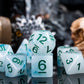 HDdais 7PCS Polyhedral Dice Set, Jade DND Dice Set for Dungeon and Dragons, D&D Dice Set for Role Playing Games (Blue White)