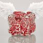 HNCCESG Matt Red White DND Metal Dice 7 PCS Skull Hollow D&D Dice Set for Dungeons and Dragon Gifts of Tabletop Game (Matte Red