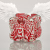 HNCCESG Matt Red White DND Metal Dice 7 PCS Skull Hollow D&D Dice Set for Dungeons and Dragon Gifts of Tabletop Game (Matte Red