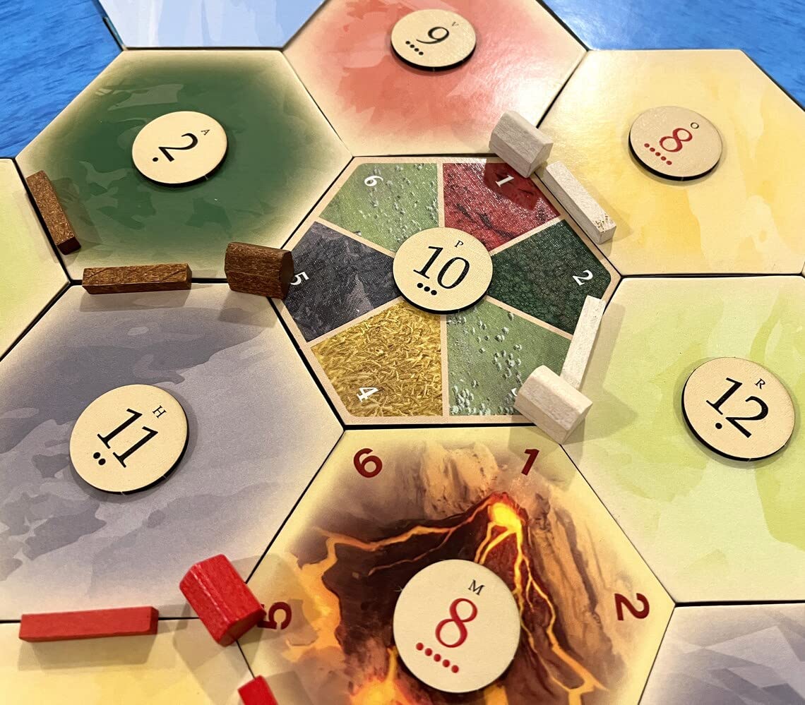 Tabletop Monthly Replacement Number Tokens Compatible With Catan'S Settlers Of Catan 5-6 Player Extension And Seafarers Expansio