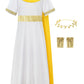 Relibeauty Toga Costume Kids Boys Costume Roman Greek God Girls,10-12/150