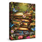 Vintage Flower Book Puzzles for Adults 1000 Pieces, Butterfly Floral Retro Jigsaw Puzzles, Garden Plant Art Puzzles