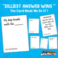 Kids Create Absurdity Funny Card-Game For Kids Family Game Night-Laugh Until You Cry- Stocking-Stuffer-For-Kids A Fun Fill In The Blank Card Game For Ages 6-12 Years Old.