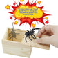 Gooswexmzl Spider Scare Prank Box, Pop Out Rubber Spider Handmade Wooden Scare Box, Fun Surprise Joke Toy, Practical Toy For Kids Adults