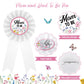 Ceenna Wildflower Baby Shower Decorations Baby in Bloom Floral Mom to Be Sash and Dad to Be Pin Flower Crown for Gender Reveals