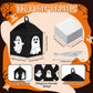 VIHOSE 16 Sets Halloween Ghost Paper Crafts Tissue Paper Lanterns Craft Kits Bulk Make Your Own Suncatchers Hanging Ornament DIY