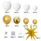 146Pcs White And Gold Balloons Garland Arch Kit With Gold Exploding Star Foil Balloons For Graduation Wedding Engagement New Yea