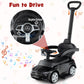 HONEY JOY Ride On Push Car, Licensed Mercedes-Benz Push Cars for Toddlers, Adjustable Canopy & Seat Storage, Horn, Toddler Push