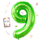 Smlpuame 40 Inch Number Balloon 0-9 Green Large Number 9 Balloons,Digital Balloons For Birthday Party Celebration Decorations Su