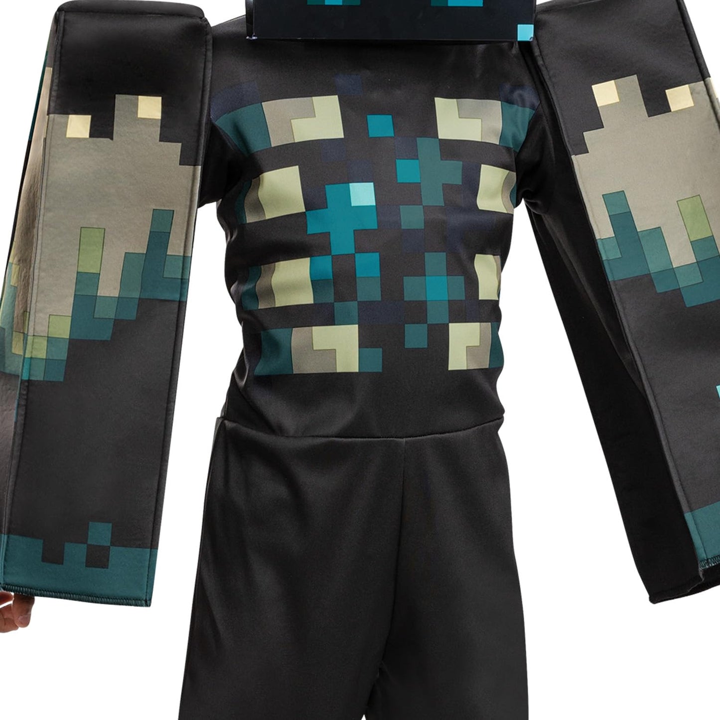 Disguise Minecraft Warden Costume, Official Deluxe Minecraft Costume For Kids With Headpiece And Jumpsuit, Child Size (10-12)