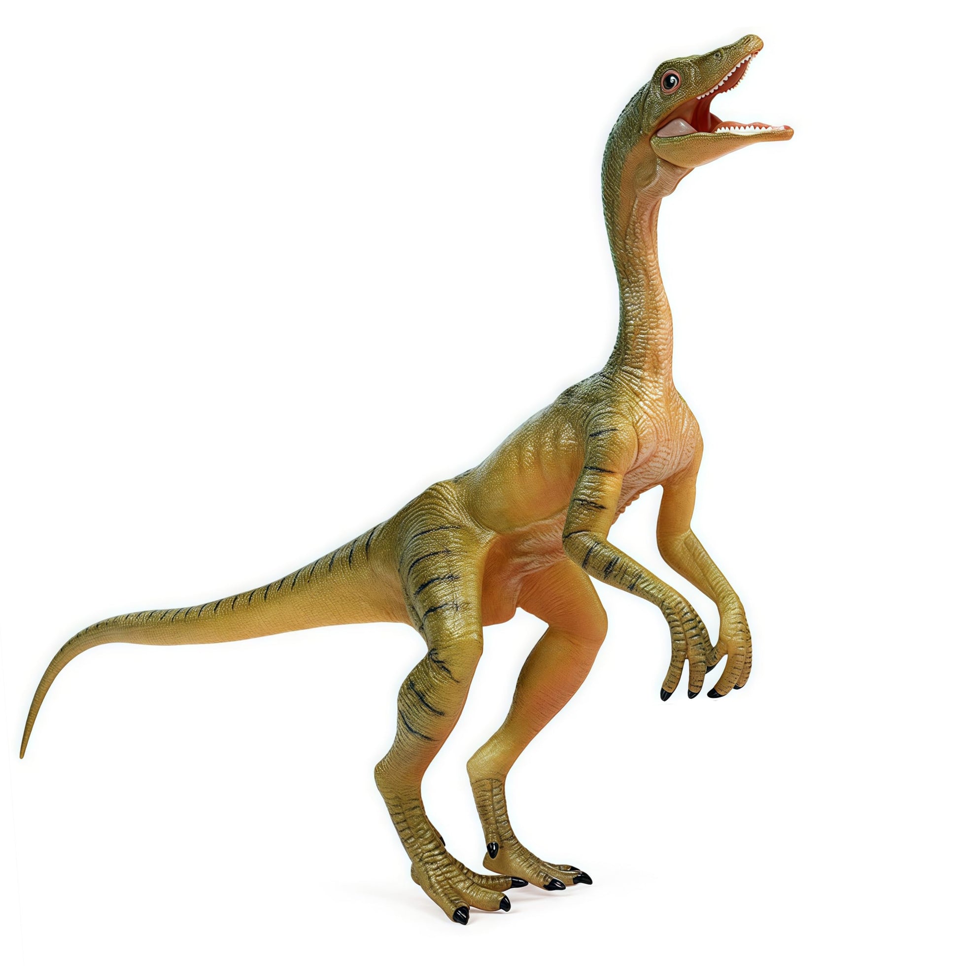 Gemini&Genius Compsognathus Dinosaur Toy For Kids, Realistic Dinosaur Action Figure Toy With Moveable Jaw, Cake Topper, Gift Or Display For Kids