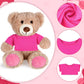 Roundfunny Bear Tee Shirt Fit 14-18Inch Bear Clothes Stuffed Animal Clothes Shirt Basic Stuffed Bears Dolls Shirt, Pink