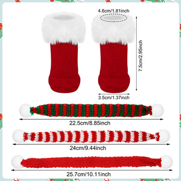 6 Pieces Christmas Doll Clothes Accessories Include Christmas Doll Scarf And Shoes Snow Boots For Doll Accessories