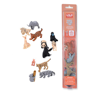 Wild Republic Animal Babies, Toy Figures Tube, Kids Gifts, Kangaroo, Koala, Tiger Cubs, Cheetah, Elephant, Black Bear And More, 12 Piece Set